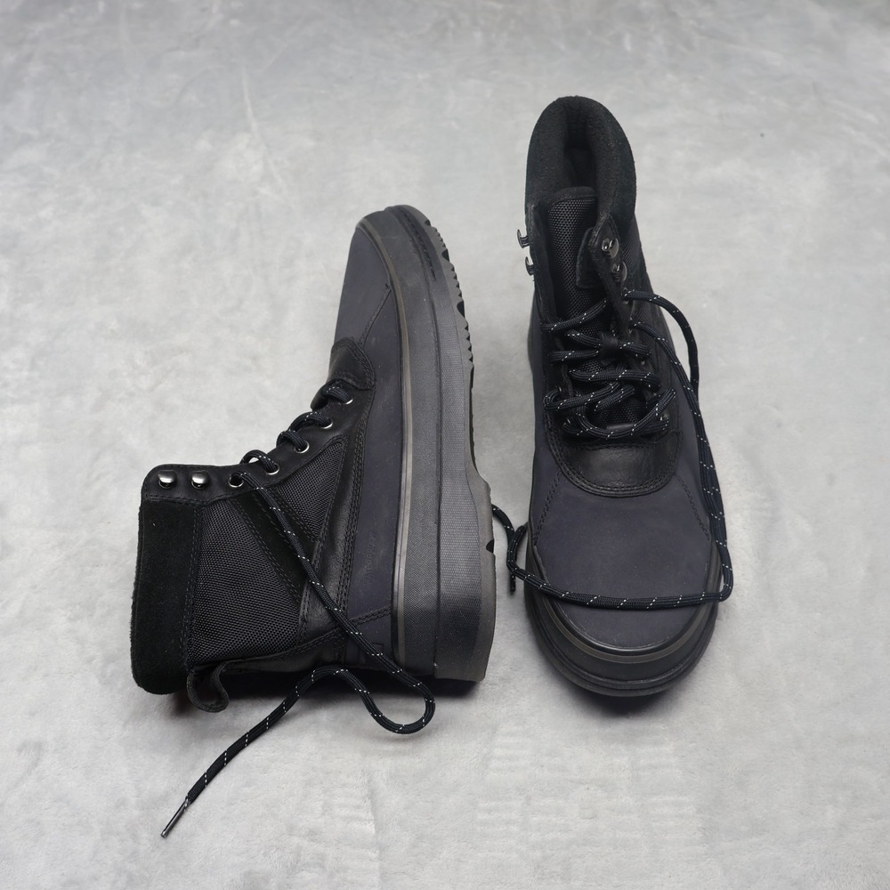 Sorel Mens 10.5 Boots Leather Black Ankery II Waterproof Lace Up Outdoor Rugged